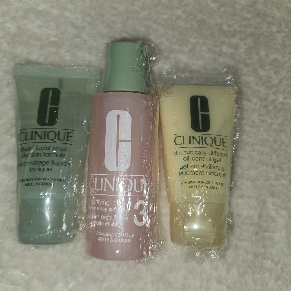 Clinique 3 Step Oily Skin Care Formula Bundle- NWOB Mini Travel Size - Picture 1 of 6